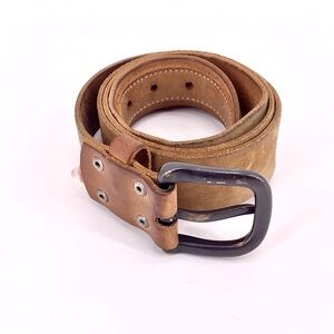 Genuine Dickies Men's Casual Brown Leather Work Belt with Roller Buckle Sz 40